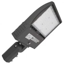 I9 Adjustable 100-Watt Equivalent Integrated LED Black 13200 Lumens Slip Fitter Mount Area Light 5000K by BEYOND LED TECHNOLOGY