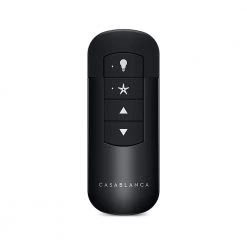 Handheld Glossy Black Indoor Remote Control by Casablanca