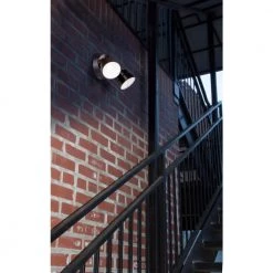2-Light Black Outdoor Integrated LED Wall Mount Flood Light by LUTEC -Deals BEYOND LED TECHNOLOGY Store black lutec flood lights p6221b 44 1000