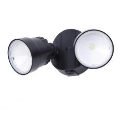 2-Light Black Outdoor Integrated LED Wall Mount Flood Light by LUTEC