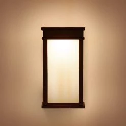 1-Light Black Integrated LED Outdoor Wall Lantern Sconce with Dusk to Dawn Feature by LUTEC -Deals BEYOND LED TECHNOLOGY Store black lutec outdoor sconces 5104101 31 1000