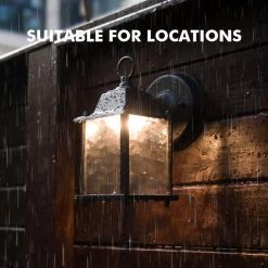 1-Light Black Integrated LED Outdoor Wall Lantern Sconce (2-Pack) by LUTEC -Deals BEYOND LED TECHNOLOGY Store black lutec outdoor sconces 5180405012 1f 1000