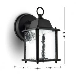 1-Light Black Integrated LED Outdoor Wall Lantern Sconce (2-Pack) by LUTEC -Deals BEYOND LED TECHNOLOGY Store black lutec outdoor sconces 5180405012 44 1000