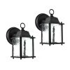 1-Light Black Integrated LED Outdoor Wall Lantern Sconce (2-Pack) by LUTEC -Deals BEYOND LED TECHNOLOGY Store black lutec outdoor sconces 5180405012 64 1000
