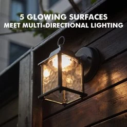 1-Light Black Integrated LED Outdoor Wall Lantern Sconce (2-Pack) by LUTEC -Deals BEYOND LED TECHNOLOGY Store black lutec outdoor sconces 5180405012 c3 1000