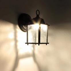 1-Light Black Integrated LED Outdoor Wall Lantern Sconce (2-Pack) by LUTEC -Deals BEYOND LED TECHNOLOGY Store black lutec outdoor sconces 5180405012 fa 1000