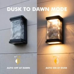 1-Light Black Integrated LED Outdoor Sconce Wall Light with Dusk to Dawn by LUTEC 14 1-Light Black Integrated LED Outdoor Sconce Wall Light with Dusk to Dawn by LUTEC -Deals BEYOND LED TECHNOLOGY Store black lutec outdoor sconces 5185707012 1f 1000
