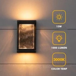 1-Light Black Integrated LED Outdoor Sconce Wall Light with Dusk to Dawn by LUTEC 13 1-Light Black Integrated LED Outdoor Sconce Wall Light with Dusk to Dawn by LUTEC -Deals BEYOND LED TECHNOLOGY Store black lutec outdoor sconces 5185707012 4f 1000