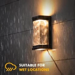 1-Light Black Integrated LED Outdoor Sconce Wall Light with Dusk to Dawn by LUTEC 17 1-Light Black Integrated LED Outdoor Sconce Wall Light with Dusk to Dawn by LUTEC -Deals BEYOND LED TECHNOLOGY Store black lutec outdoor sconces 5185707012 76 1000