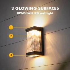 1-Light Black Integrated LED Outdoor Sconce Wall Light with Dusk to Dawn by LUTEC 16 1-Light Black Integrated LED Outdoor Sconce Wall Light with Dusk to Dawn by LUTEC -Deals BEYOND LED TECHNOLOGY Store black lutec outdoor sconces 5185707012 fa 1000