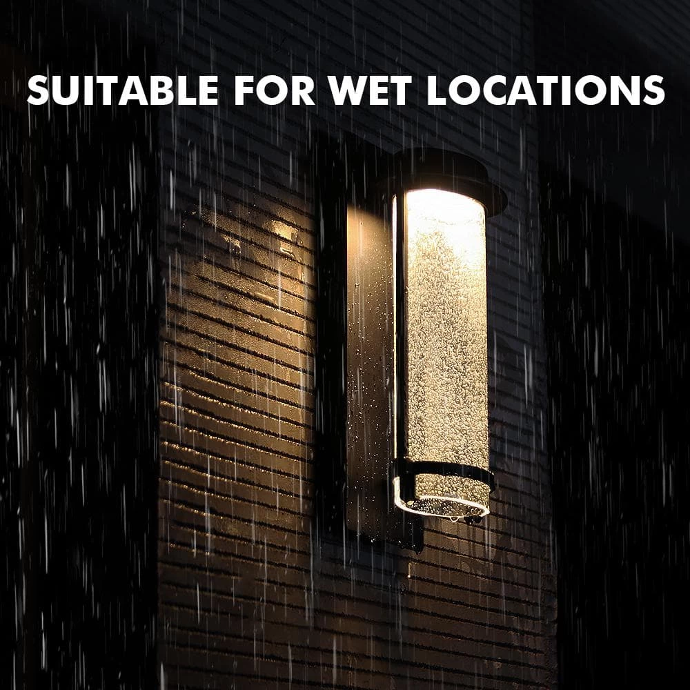 1-Light Black LED Outdoor Sconce Wall Light by LUTEC 8 1-Light Black LED Outdoor Sconce Wall Light by LUTEC - Image 6