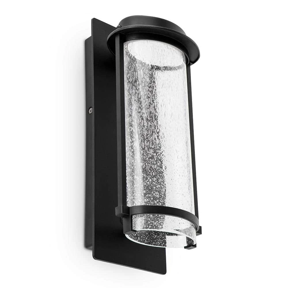 1-Light Black LED Outdoor Sconce Wall Light by LUTEC 3 1-Light Black LED Outdoor Sconce Wall Light by LUTEC