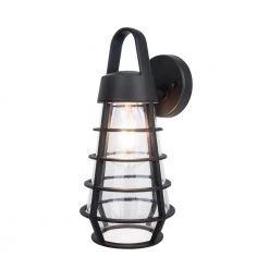 Coastal Portland 1-Light Black Outdoor Wall Lantern Sconce by LUTEC -Deals BEYOND LED TECHNOLOGY Store black lutec outdoor sconces 5281001330 c3 1000