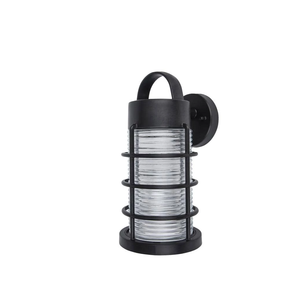 Coastal Bar Harbor 1-Light Black Outdoor Wall Lantern Sconce by LUTEC 3 Coastal Bar Harbor 1-Light Black Outdoor Wall Lantern Sconce by LUTEC