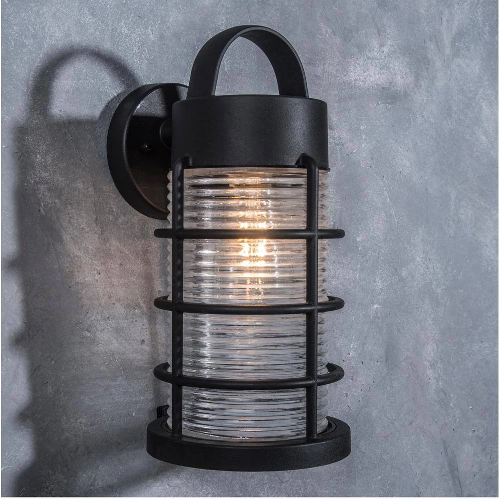 Coastal Bar Harbor 1-Light Black Outdoor Wall Lantern Sconce by LUTEC 4 Coastal Bar Harbor 1-Light Black Outdoor Wall Lantern Sconce by LUTEC - Image 2
