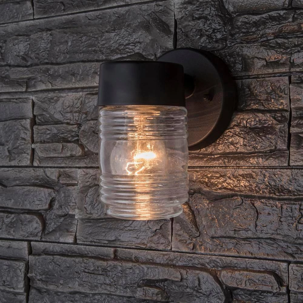 Coastal Portsmouth 1-Light Black Outdoor Wall Mount Lantern by LUTEC 4 Coastal Portsmouth 1-Light Black Outdoor Wall Mount Lantern by LUTEC - Image 2