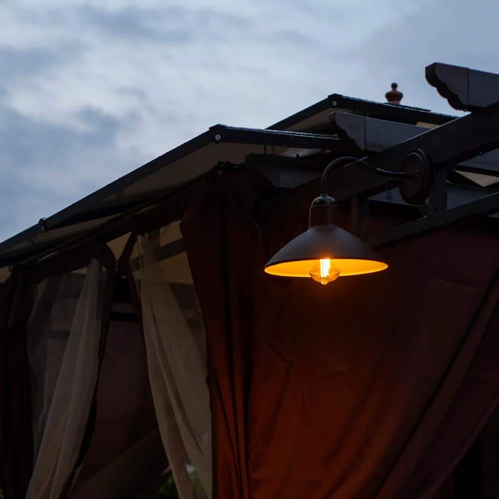 1-Light Black 10 in. Outdoor Barn Light by LUTEC 6 1-Light Black 10 in. Outdoor Barn Light by LUTEC - Image 4