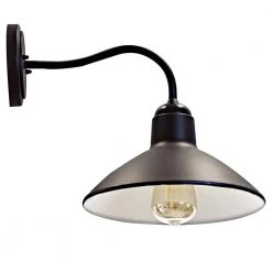 1-Light Black 10 in. Outdoor Barn Light by LUTEC