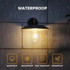 1-Light Black Solar Outdoor Barn Light Sconce with Dusk to Dawn by LUTEC 12 1-Light Black Solar Outdoor Barn Light Sconce with Dusk to Dawn by LUTEC -Deals BEYOND LED TECHNOLOGY Store black lutec outdoor sconces 6940002012 1f 1000