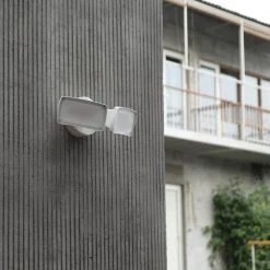 2-Head 300-Watt Equivalent Integrated LED White Outdoor Security Area Light by LUTEC -Deals BEYOND LED TECHNOLOGY Store black lutec parking lot lights 7635402053 31 1000