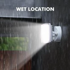 2-Head 300-Watt Equivalent Integrated LED White Outdoor Security Area Light by LUTEC -Deals BEYOND LED TECHNOLOGY Store black lutec parking lot lights 7635402053 44 1000