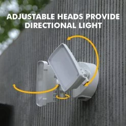 2-Head 300-Watt Equivalent Integrated LED White Outdoor Security Area Light by LUTEC -Deals BEYOND LED TECHNOLOGY Store black lutec parking lot lights 7635402053 4f 1000