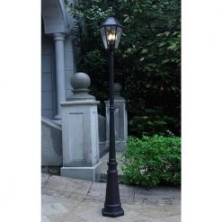Coastal Milford 3-Light Outdoor Black Post Light by LUTEC -Deals BEYOND LED TECHNOLOGY Store black lutec post light sets 6951302012 4f 1000
