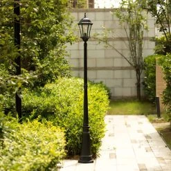Single Head 1-Light Black Outdoor Post Lantern by LUTEC -Deals BEYOND LED TECHNOLOGY Store black lutec post light sets 7199601012 c3 1000