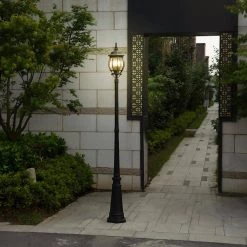 Single Head 3-Light Black Outdoor Post Lantern by LUTEC 13 Single Head 3-Light Black Outdoor Post Lantern by LUTEC -Deals BEYOND LED TECHNOLOGY Store black lutec post light sets 7297801012 1f 1000