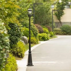 Single Head 3-Light Black Outdoor Post Lantern by LUTEC 15 Single Head 3-Light Black Outdoor Post Lantern by LUTEC -Deals BEYOND LED TECHNOLOGY Store black lutec post light sets 7297801012 31 1000