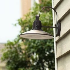 1-Light Bronze LED Outdoor Barn Light Wall Sconce with Bluetooth Speaker by LUTEC 13 1-Light Bronze LED Outdoor Barn Light Wall Sconce with Bluetooth Speaker by LUTEC -Deals BEYOND LED TECHNOLOGY Store bronze lutec outdoor sconces 5274601412 31 1000