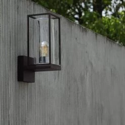 1-Light Black Outdoor Flair Sconce Wall Light by LUTEC -Deals BEYOND LED TECHNOLOGY Store bronze lutec outdoor sconces 5288801412 4f 1000