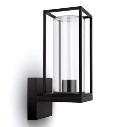 1-Light Black Outdoor Flair Sconce Wall Light by LUTEC
