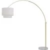Arched 74 in. Gold Floor Lamp with Fabric Shade by AF Lighting -Deals BEYOND LED TECHNOLOGY Store brushed gold af lighting floor lamps 9125 fl 64 1000