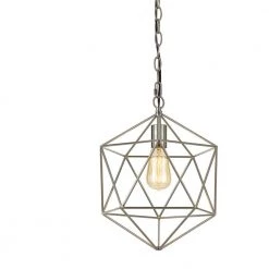Bellini 1-Light Nickel Chandelier by AF Lighting