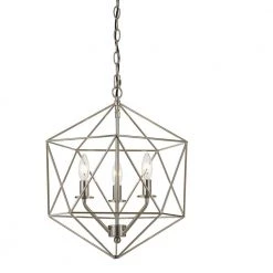 Bellini 3-Light Nickel Chandelier by AF Lighting