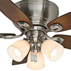 Durant 44 in. Indoor Brushed Nickel Ceiling Fan with Light Kit by Casablanca -Deals BEYOND LED TECHNOLOGY Store brushed nickel casablanca ceiling fans with lights 53187 1f 1000