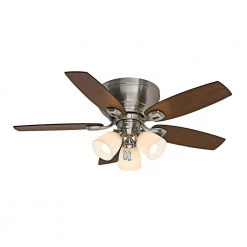 Durant 44 in. Indoor Brushed Nickel Ceiling Fan with Light Kit by Casablanca