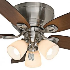 Durant 44 in. Indoor Brushed Nickel Ceiling Fan with Light Kit by Casablanca -Deals BEYOND LED TECHNOLOGY Store brushed nickel casablanca ceiling fans with lights 53187 76 1000