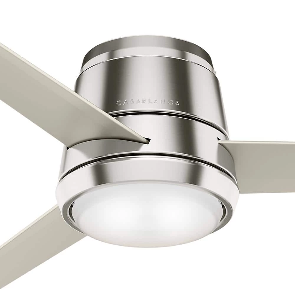 Commodus 54 in. Integrated LED Low Profile Indoor Brushed Nickel Ceiling Fan with Light Kit and Remote Control by Casablanca 7 Commodus 54 in. Integrated LED Low Profile Indoor Brushed Nickel Ceiling Fan with Light Kit and Remote Control by Casablanca - Image 5