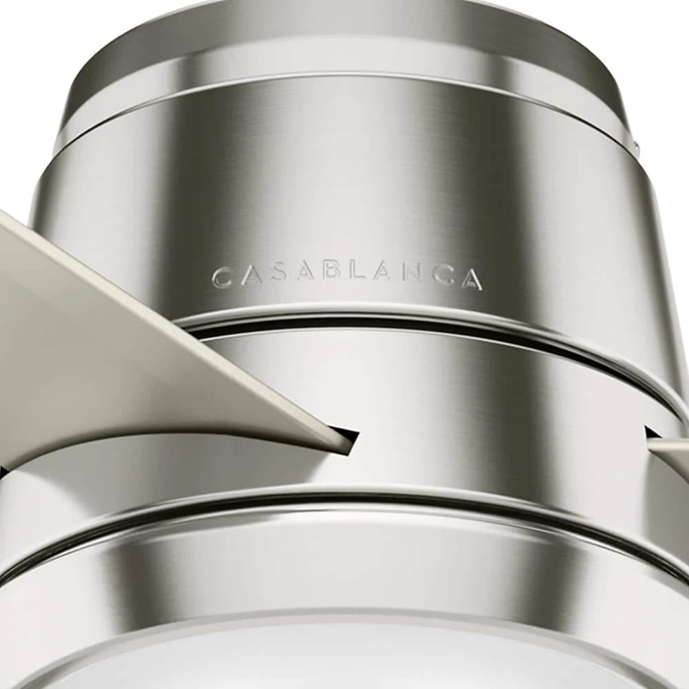 Commodus 54 in. Integrated LED Low Profile Indoor Brushed Nickel Ceiling Fan with Light Kit and Remote Control by Casablanca 8 Commodus 54 in. Integrated LED Low Profile Indoor Brushed Nickel Ceiling Fan with Light Kit and Remote Control by Casablanca - Image 6