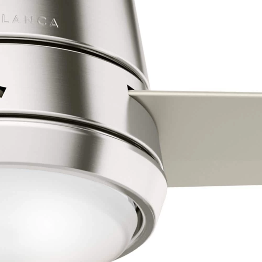 Commodus 54 in. Integrated LED Low Profile Indoor Brushed Nickel Ceiling Fan with Light Kit and Remote Control by Casablanca 6 Commodus 54 in. Integrated LED Low Profile Indoor Brushed Nickel Ceiling Fan with Light Kit and Remote Control by Casablanca - Image 4