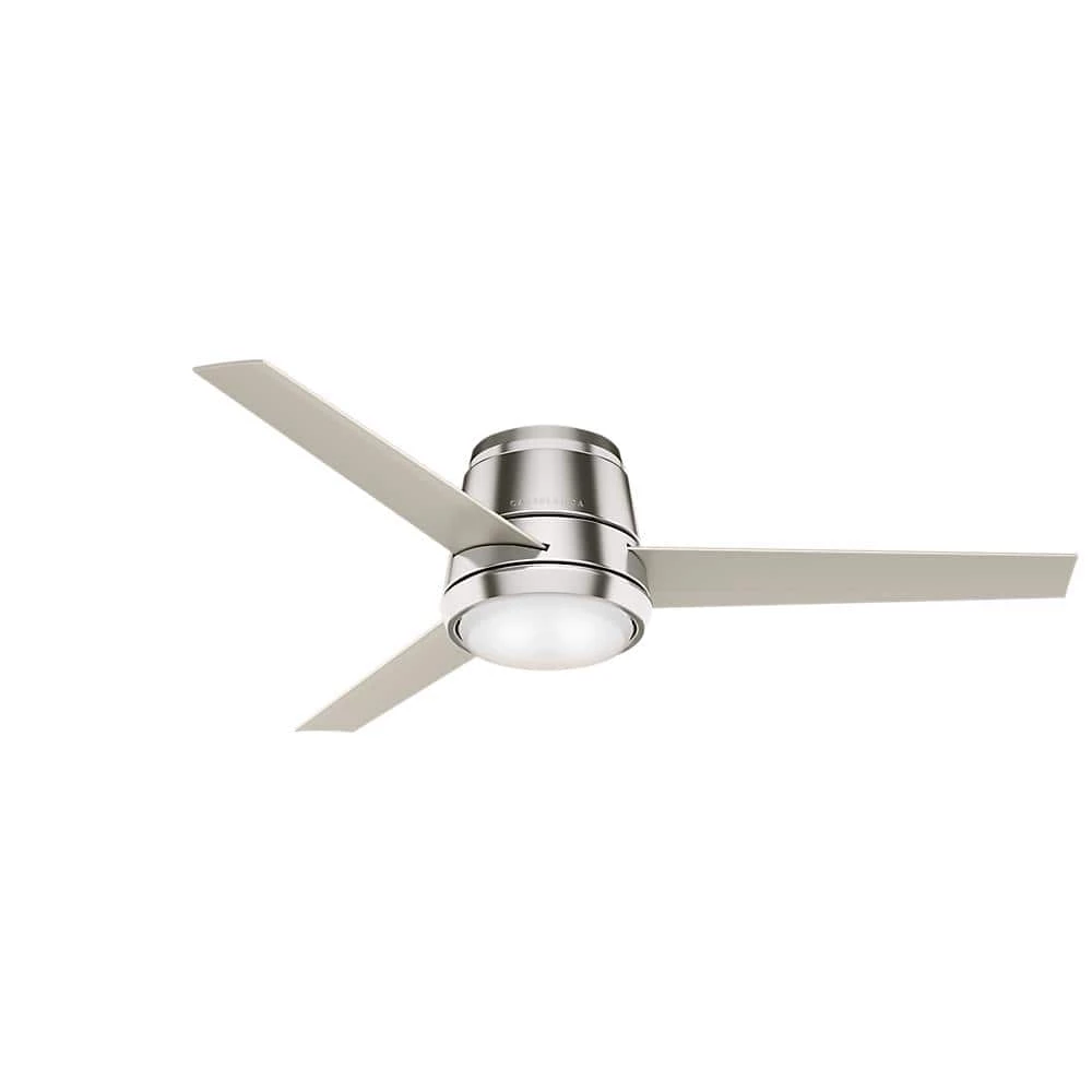 Commodus 54 in. Integrated LED Low Profile Indoor Brushed Nickel Ceiling Fan with Light Kit and Remote Control by Casablanca 3 Commodus 54 in. Integrated LED Low Profile Indoor Brushed Nickel Ceiling Fan with Light Kit and Remote Control by Casablanca