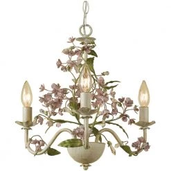 Grace 3-Light Cream Chandelier by AF Lighting