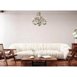 Grace 3-Light Cream Chandelier by AF Lighting -Deals BEYOND LED TECHNOLOGY Store cream hand paint flowers af lighting chandeliers 7044 3h a0 1000