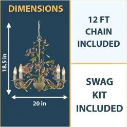 Grace 5-Light Cream Chandelier by AF Lighting -Deals BEYOND LED TECHNOLOGY Store cream hand paint flowers af lighting chandeliers 7045 5h a0 1000