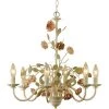 Ramblin' Rose 6-Light Cream Chandelier by AF Lighting -Deals BEYOND LED TECHNOLOGY Store cream hand paint flowers af lighting chandeliers 7050 6h 64 1000