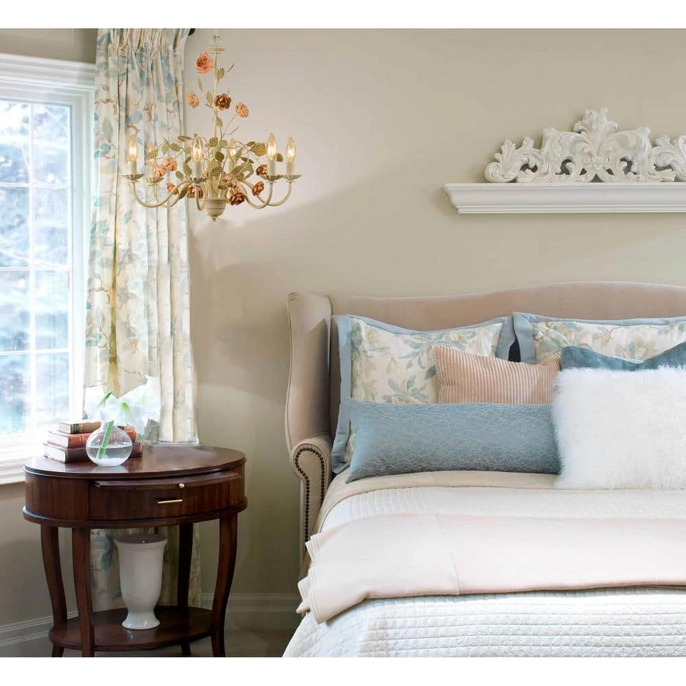 Ramblin' Rose 6-Light Cream Chandelier by AF Lighting 3 Ramblin' Rose 6-Light Cream Chandelier by AF Lighting - Image 2