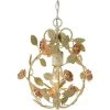 Ramblin' Rose 1-Light Cream Mini Chandelier by AF Lighting -Deals BEYOND LED TECHNOLOGY Store cream hand paint flowers af lighting chandeliers 7051 1h 64 1000