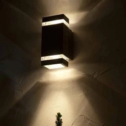 9 in. Dark Gray Outdoor Integrated LED Wall Lantern Sconce by LUTEC 7 9 in. Dark Gray Outdoor Integrated LED Wall Lantern Sconce by LUTEC -Deals BEYOND LED TECHNOLOGY Store dark gray lutec outdoor sconces 6050 31 1000